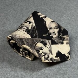 Vintage Delio Collection Old Hollywood Movie Star Novelty Tie 52x4in NOTE